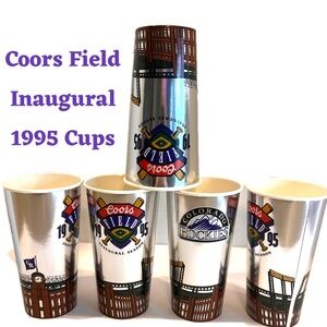 Inaugural 1995 Coors Field Paper Cups Printed 30 Years ago in Golden, Colorado